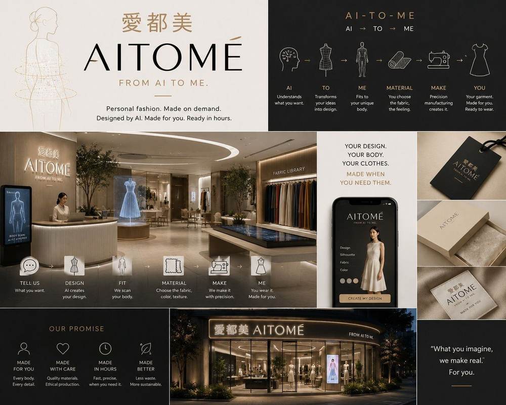 AI-assisted fashion that lets people design a real garment and receive the finished piece.