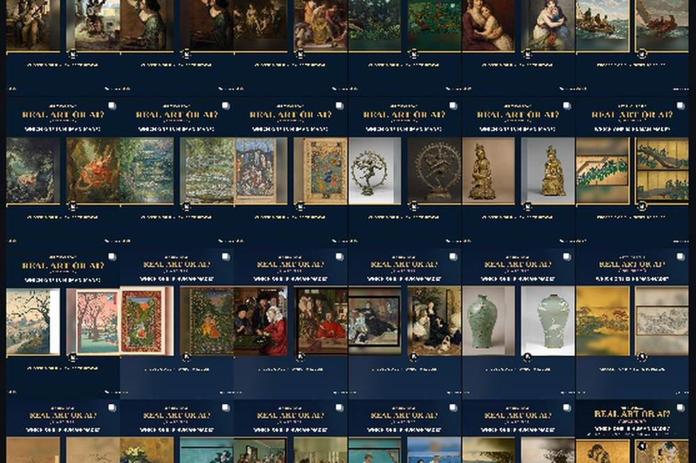 A social experiment exploring whether people can tell human-made art from AI-generated art.