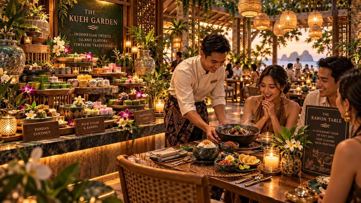 The Kueh Garden, and the Rawon table.