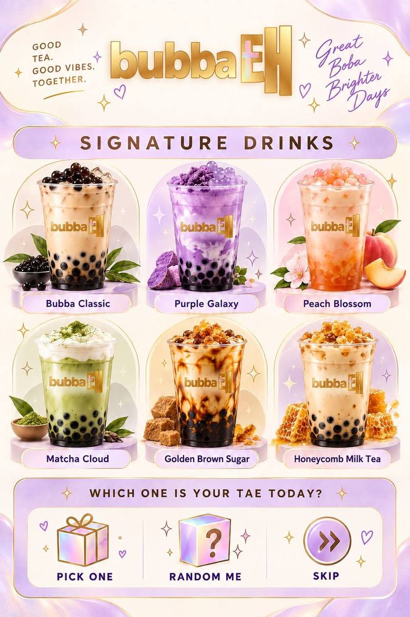 Signature drinks.