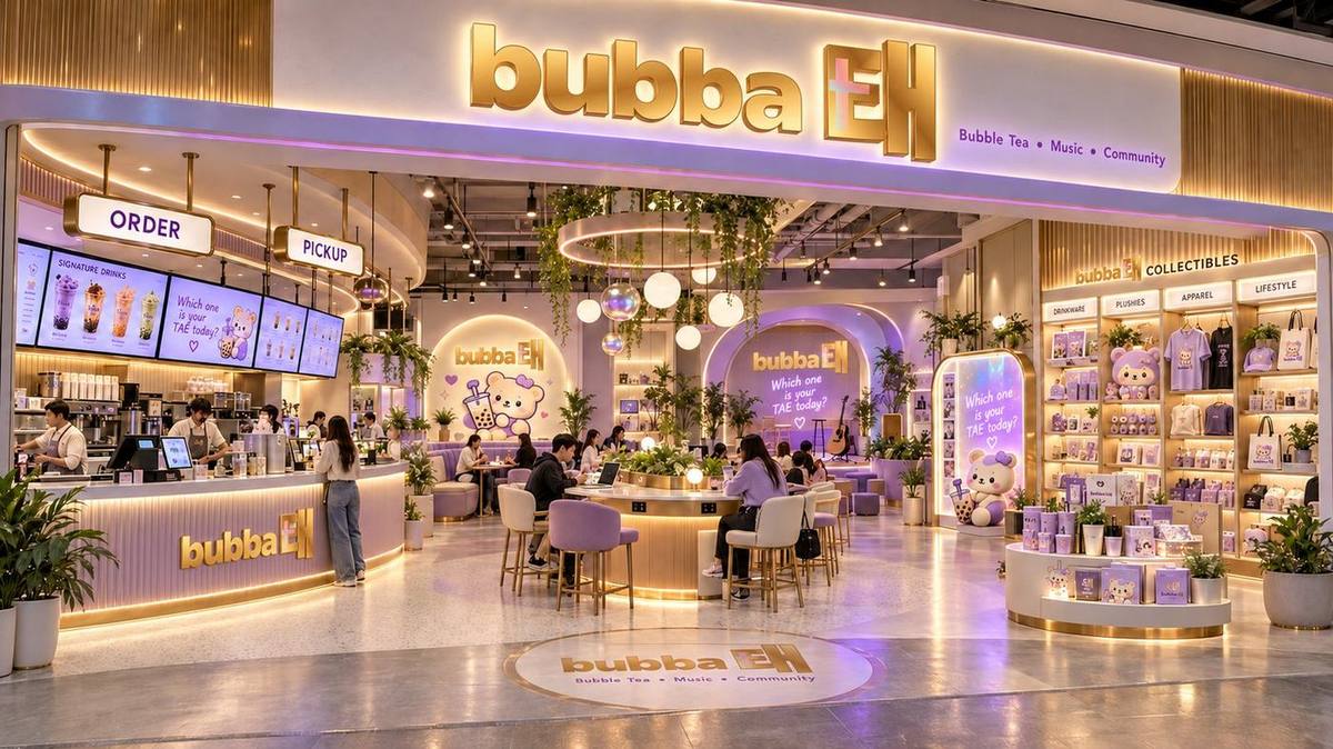 A bubble tea concept with original collectibles and a strong community feel.