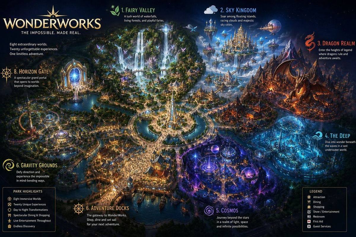 WonderWorks — eight worlds, one adventure.