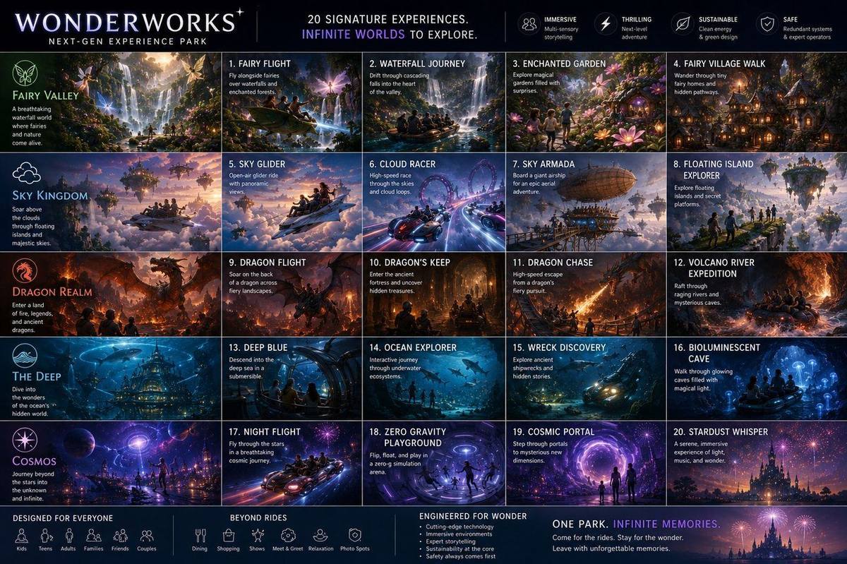 Twenty signature experiences.